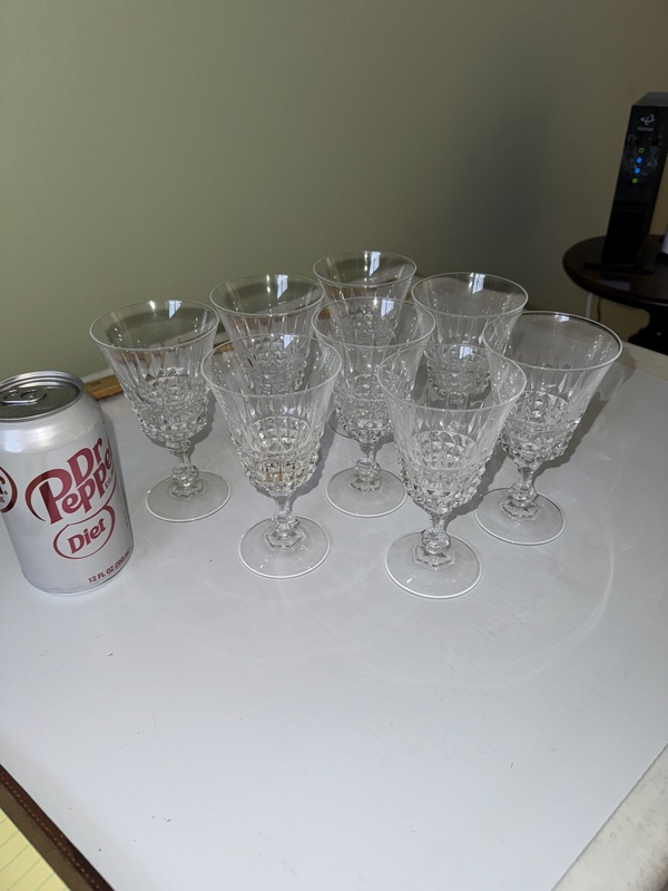 Four Sets of Cristal d’ Arques Tuilleries Villandry Glasses