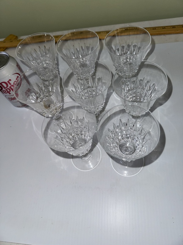 Four Sets of Cristal d’ Arques Tuilleries Villandry Glasses