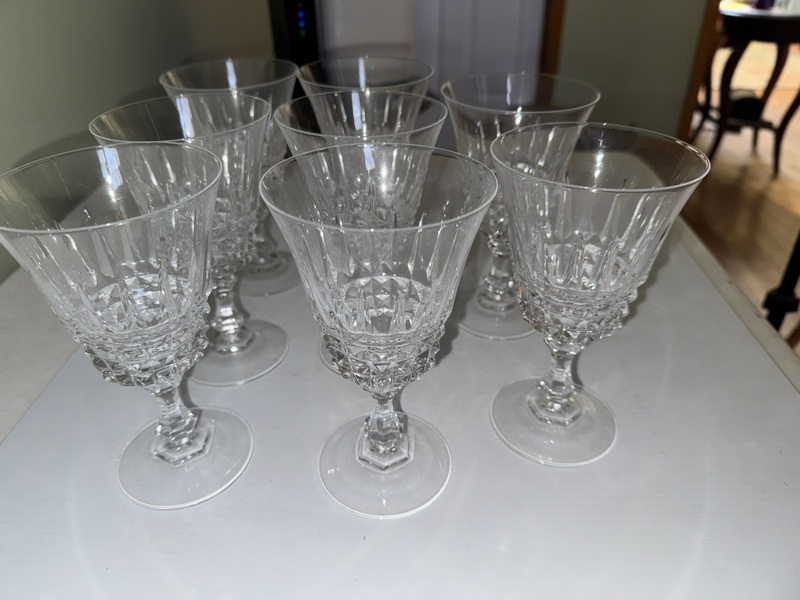 Four Sets of Cristal d’ Arques Tuilleries Villandry Glasses