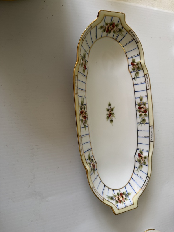 Nippon Candy/Celery Dish Morimura Bros Hand Painted