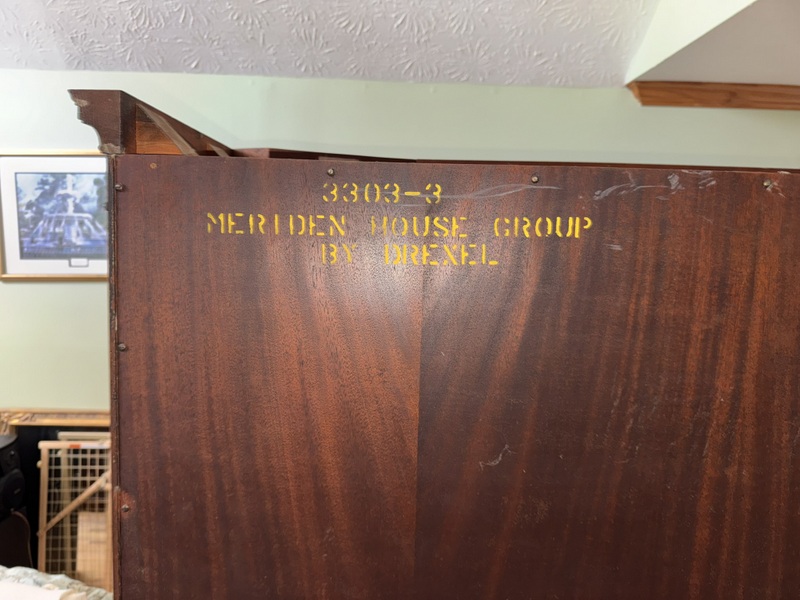 Drexel English Regency Style “Turkey Breast”  Curved Corner China Cabinet