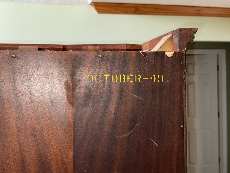 Drexel English Regency Style “Turkey Breast”  Curved Corner China Cabinet