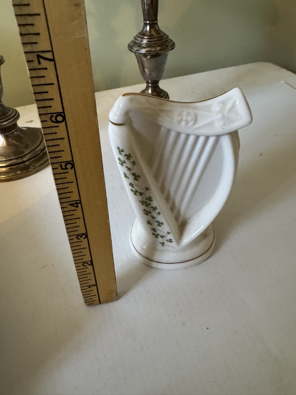 Royal Tara bone china harp handmade by Galway made in Ireland shamrock design