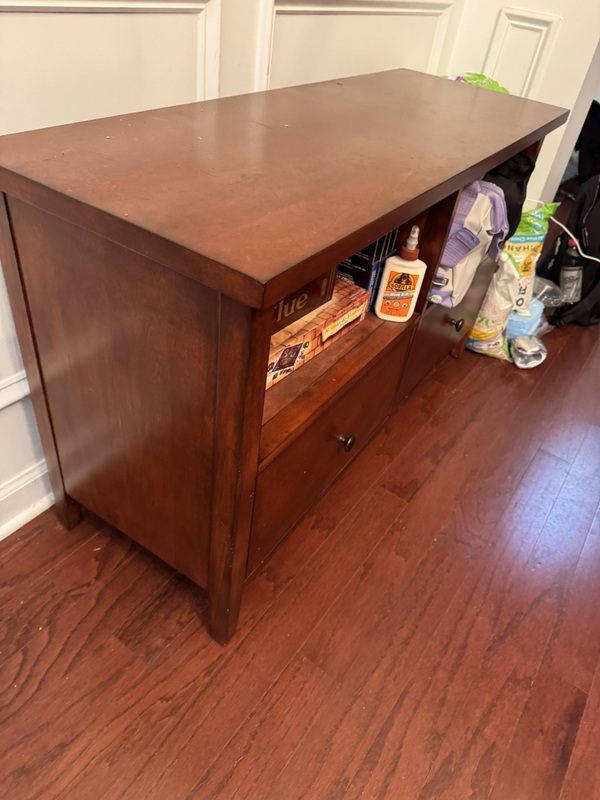 Wooden Bench with Two Drawer Storage
