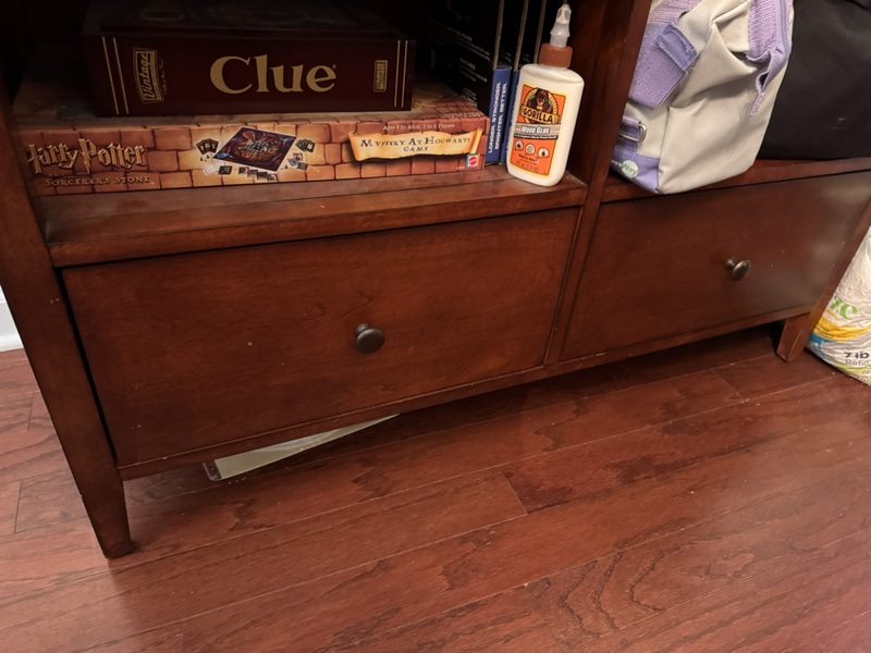 Wooden Bench with Two Drawer Storage