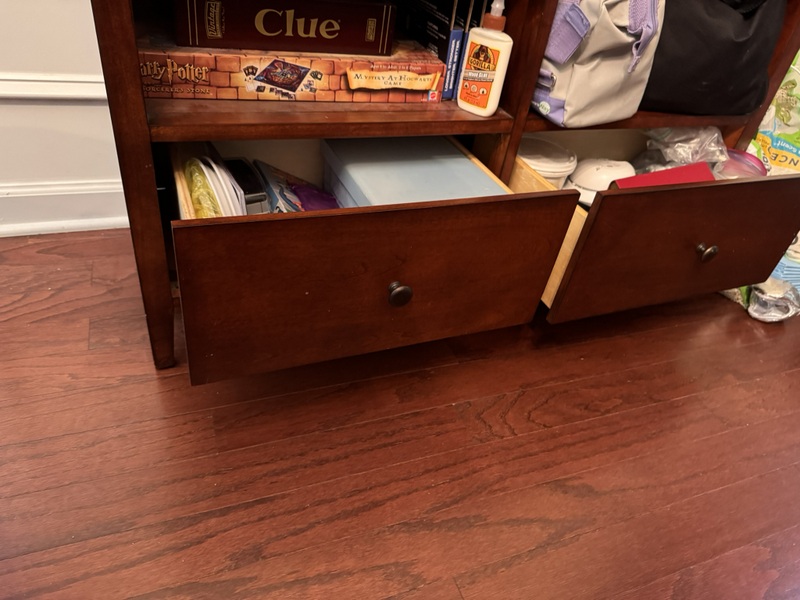 Wooden Bench with Two Drawer Storage