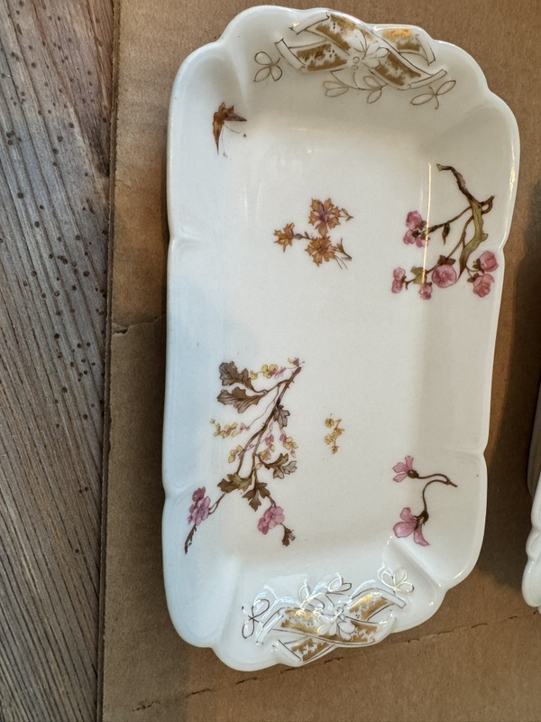 Vintage Hot Chocolate / Coffee Pitcher with lid, Cups and Platters