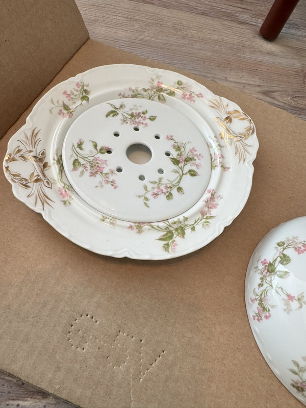 Vintage Hot Chocolate / Coffee Pitcher with lid, Cups and Platters