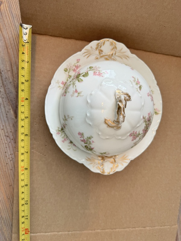 Vintage Hot Chocolate / Coffee Pitcher with lid, Cups and Platters