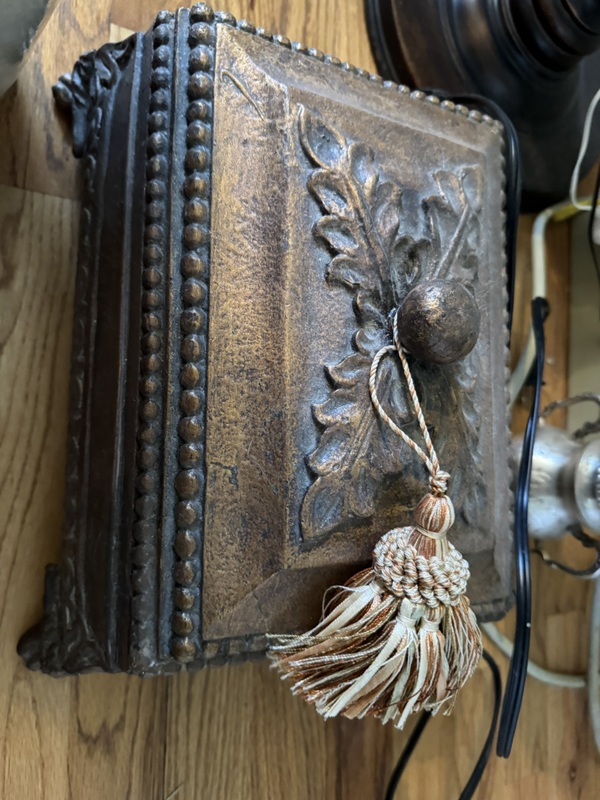 Footed Carved Jewelry or storage Box