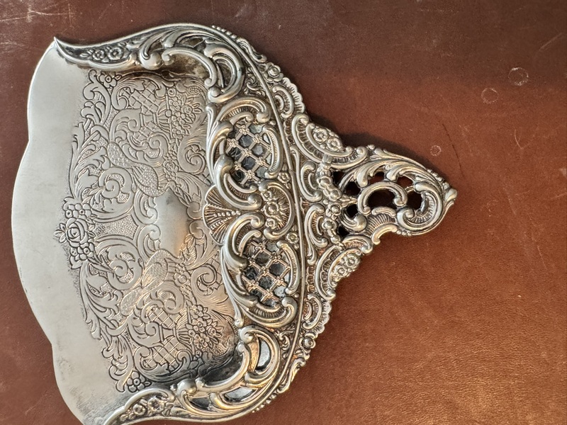 Suver Plate Silent Butler or Crumb Catcher Set