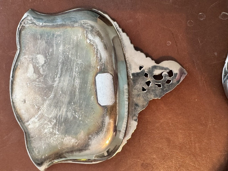 Suver Plate Silent Butler or Crumb Catcher Set