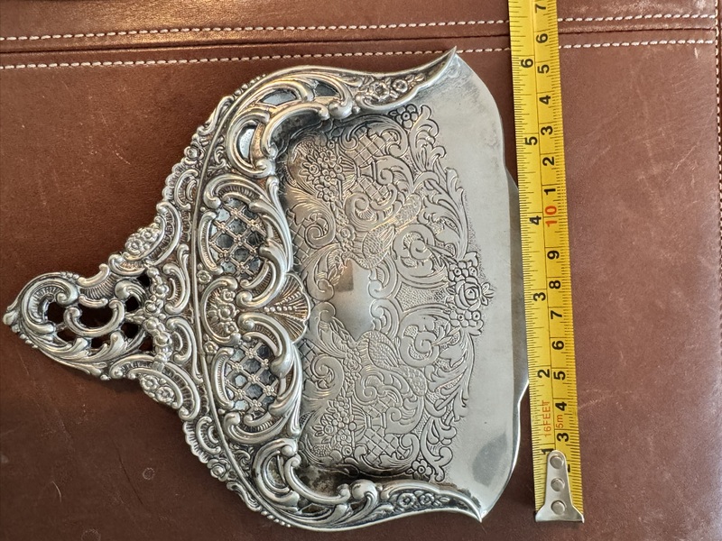 Suver Plate Silent Butler or Crumb Catcher Set