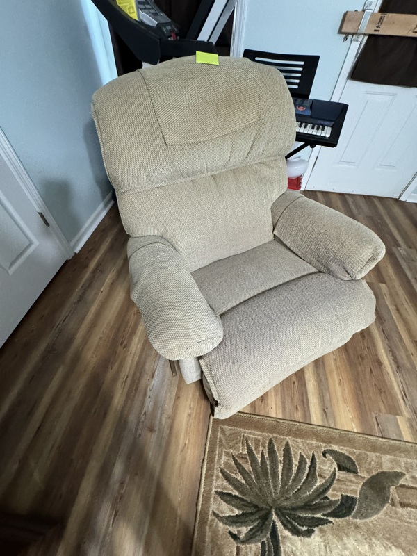 Set of Two Lazy Boy Recliners Fabric Covered Fair Condition