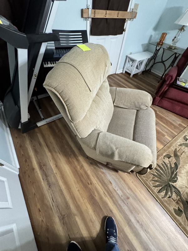 Set of Two Lazy Boy Recliners Fabric Covered Fair Condition