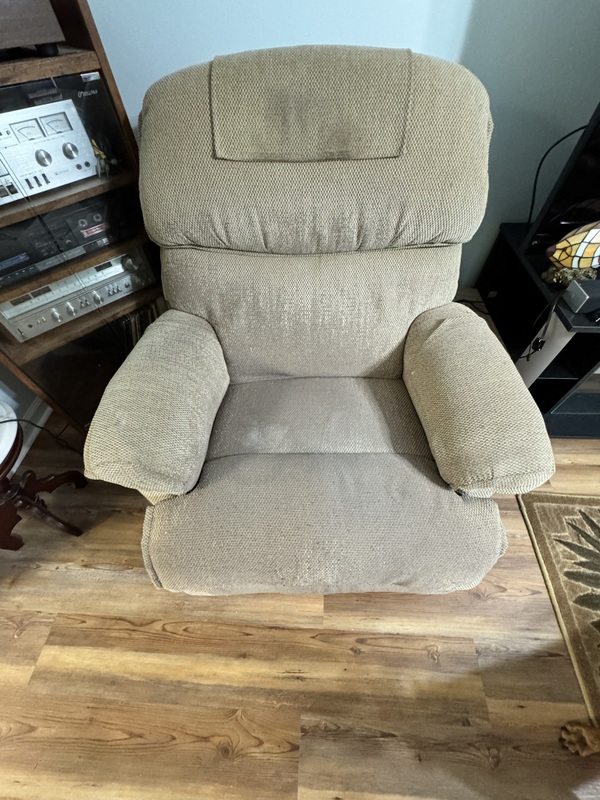 Set of Two Lazy Boy Recliners Fabric Covered Fair Condition