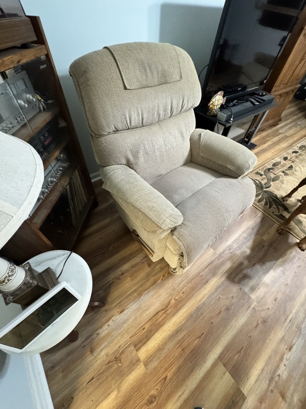 Set of Two Lazy Boy Recliners Fabric Covered Fair Condition