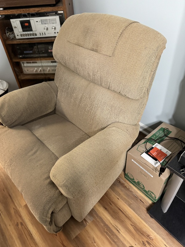 Set of Two Lazy Boy Recliners Fabric Covered Fair Condition