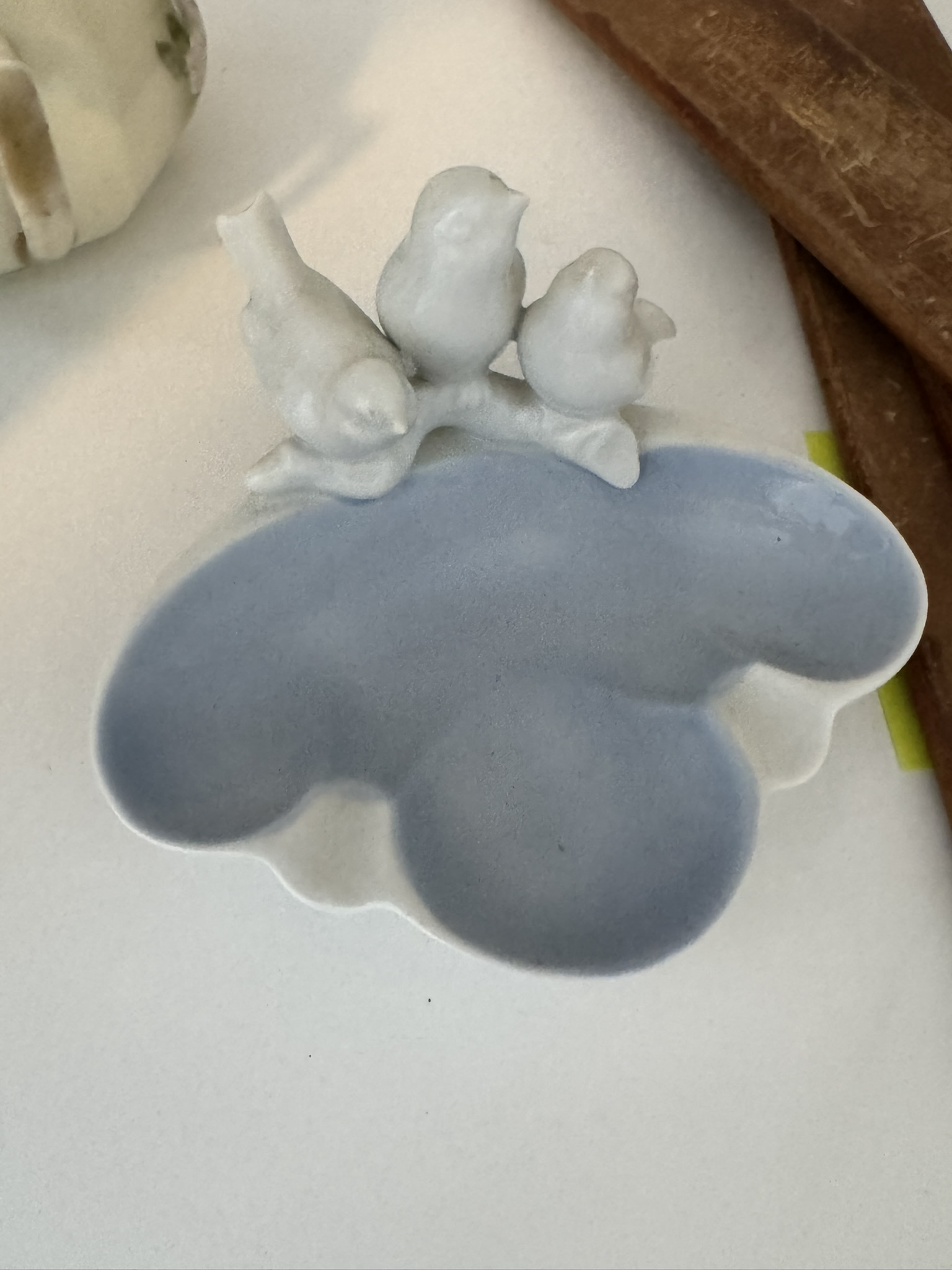 Small German made Porcelain three Bird Piece