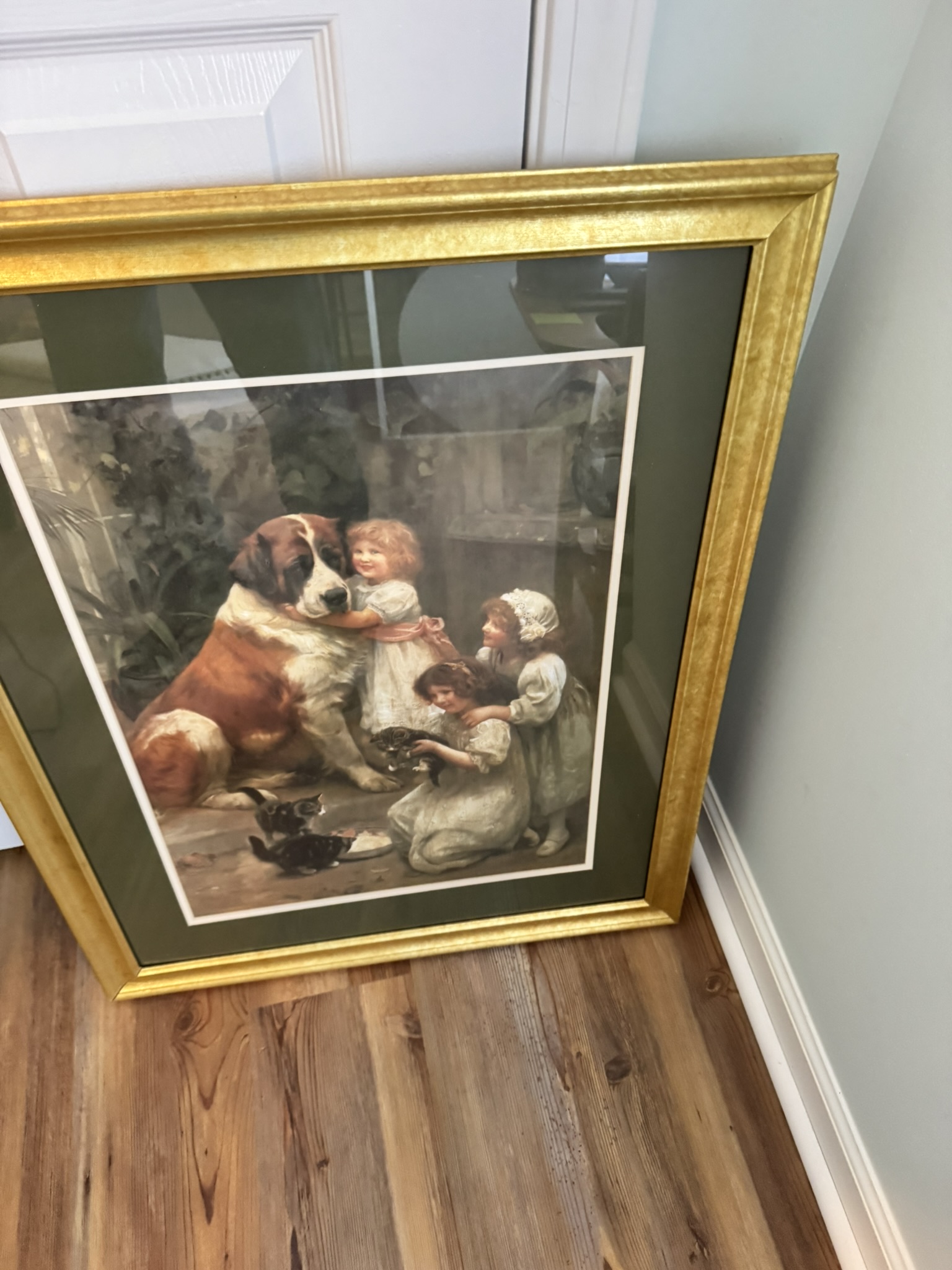 Framed print of Saint Barnard with Children